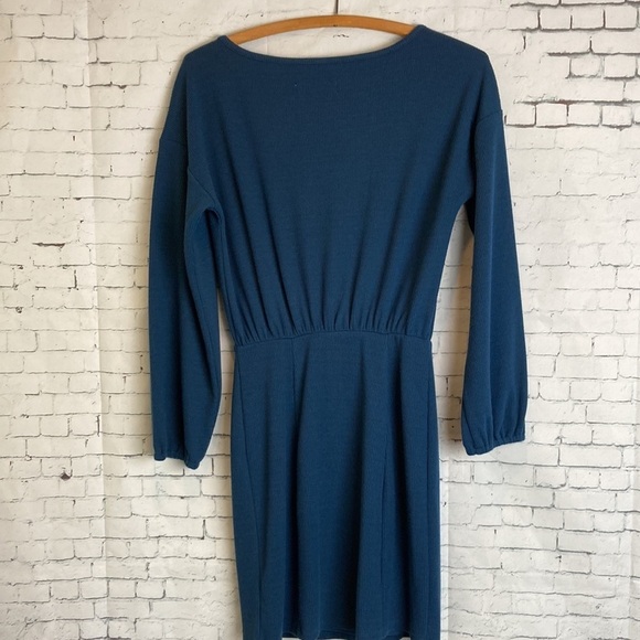 Ali & Jay Zuma Long Sleeve Ribbed Mini Dress in Twilight Blue XS Fall Casual - Picture 12 of 16